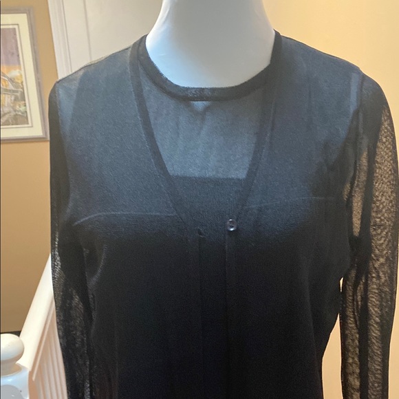 Elegant Black Sheer Woman’s Twin Set - Picture 3 of 8